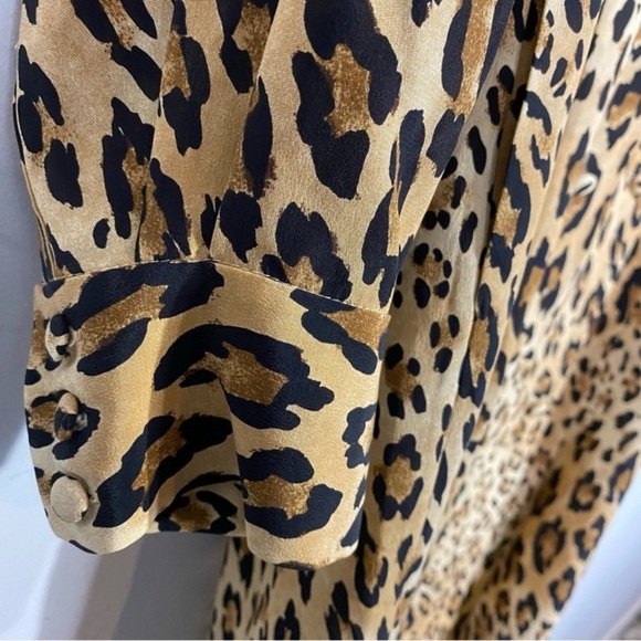 FRAME DENIM Leopard Print Silk Dress NWOT - Picture 7 of 14